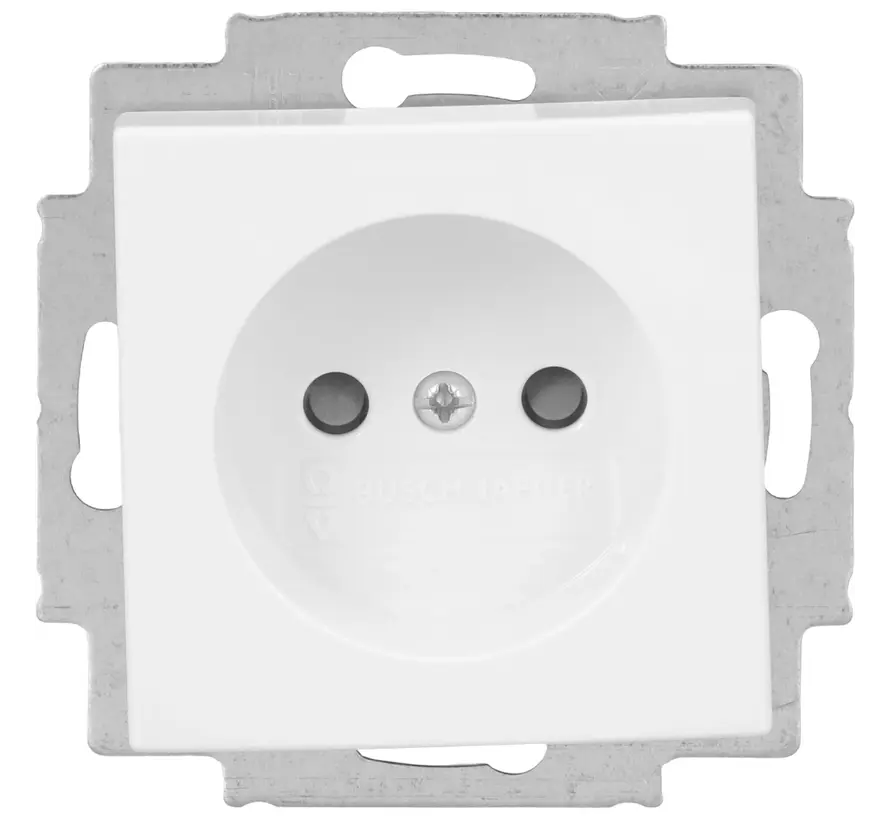 wandcontactdoos zonder randaarde kindveilig Balance SI wit glans (2300 UCB-914-500)