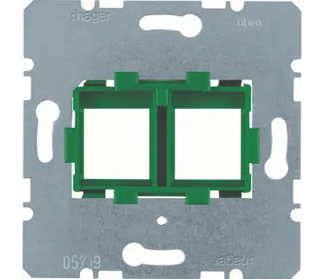 Hager Berker draagring modulair jack 2-voudig (WDF4714G)