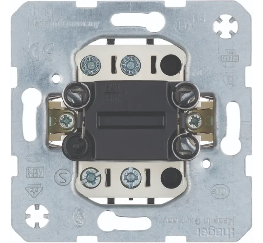 2-polige uitschakelaar 16A met spreidklemmen (WDE303212)