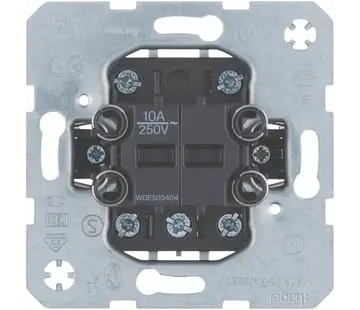 Hager Berker serie pulsdrukker 4x maakcontact 1x ingang 10A met spreidklemmen (WDE503404)