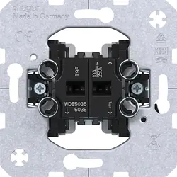 Hager Berker serie pulsdrukker 2x maakcontact 1x ingang 10A met spreidklemmen (WDE5035)