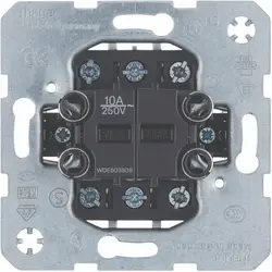 Hager Berker serie pulsdrukker 2x wisselcontact 10A met spreidklemmen (WDE503808)