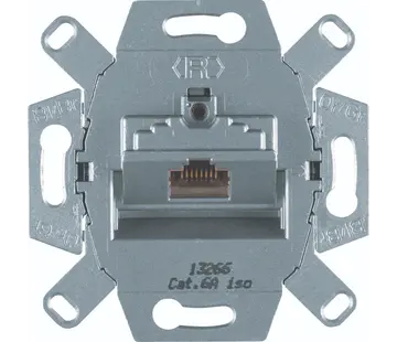 Hager Berker RJ45 data wandcontactdoos CAT6A 1-voudig (WDF41076)