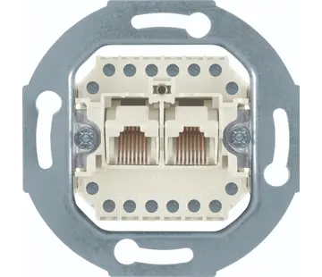 Hager Berker RJ45 data wandcontactdoos CAT3 2-voudig 8-aderig (WDF41083)
