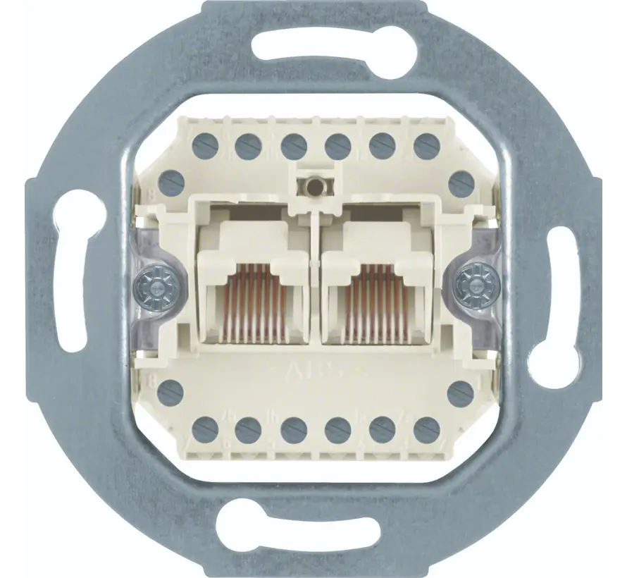 RJ45 data wandcontactdoos CAT3 2-voudig 8-aderig (WDF41083)