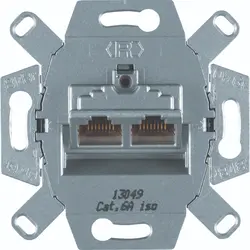 Hager Berker RJ45 data wandcontactdoos CAT6A 2-voudig (WDF410862)