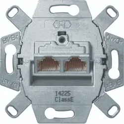 Hager Berker RJ45 data wandcontactdoos CAT6E 2-voudig (WDF410866)