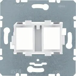 Hager Berker draagplaat mod jacks 2v wit (WDF4712W)