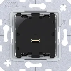 Hager Berker USB-lader type C met snellaadfunctie Power Delivery 65W voor K.1/K.5/Q.1/Q.3/Q.7 (WAS4154)