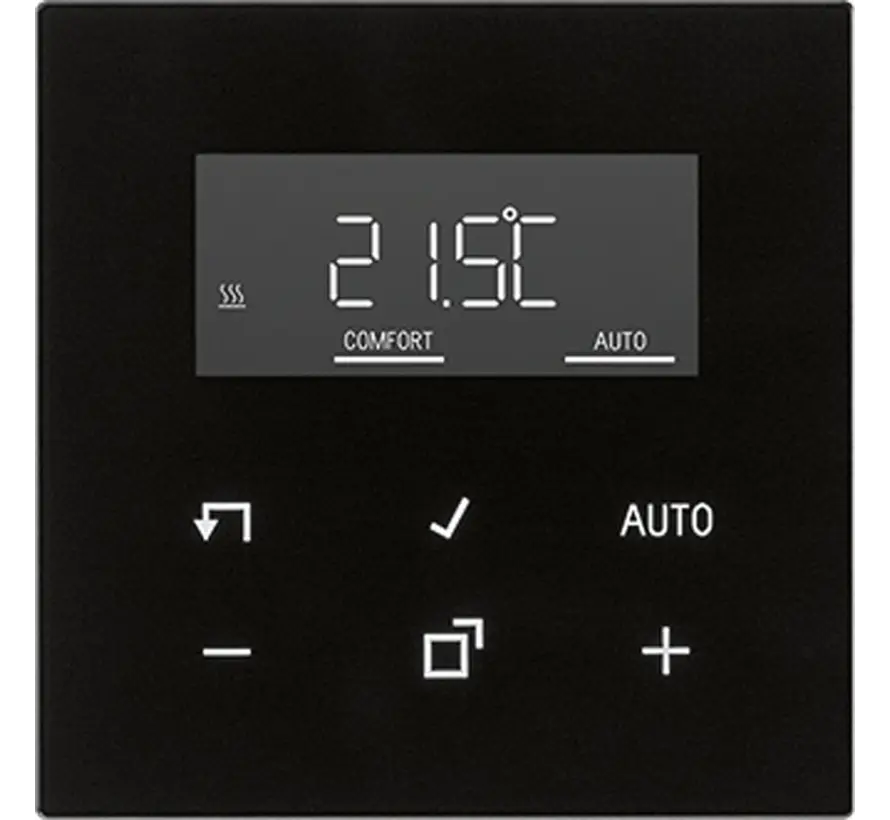 kamerthermostaat met display incl. binnenwerk LS990 zwart glans (TR D LS 1790 SW)