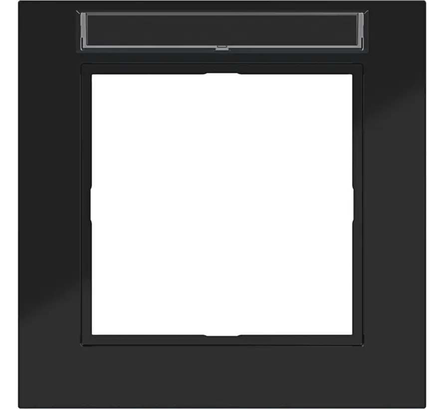 afdekraam 1-voudig met tekstveld A1 nachtzwart glans (WAD6101BG)