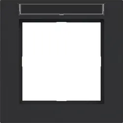 Hager Berker afdekraam 1-voudig met tekstveld A1 nachtzwart mat (WAD6101BM)