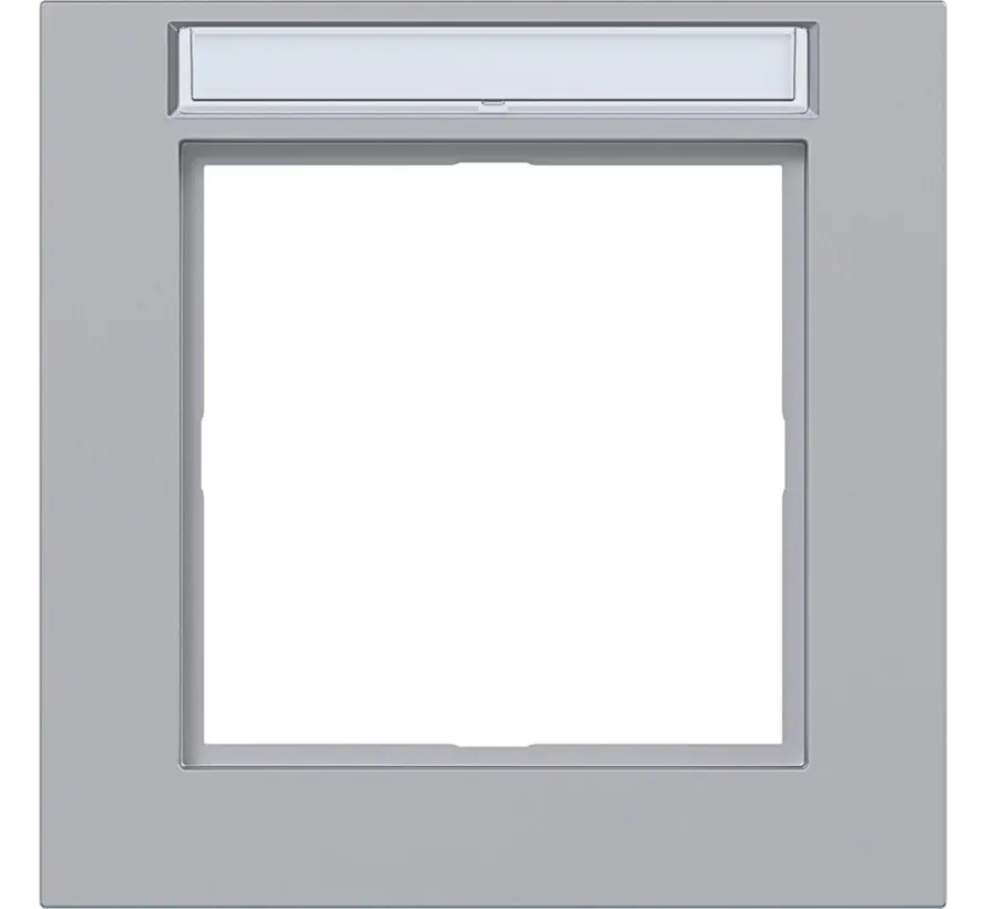 afdekraam 1-voudig met tekstveld A1 titaan mat (WAD6101TA)