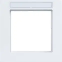 Hager Berker afdekraam 1-voudig met tekstveld A1 lichtwit glans (WAD6101WG)