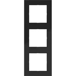 Hager Berker afdekraam 3-voudig A1 nachtzwart glans (WAD6300BG)