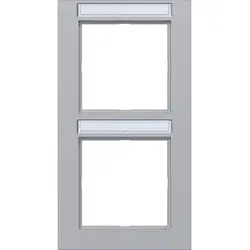 Hager Berker afdekraam 2-voudig verticaal met tekstveld A1 titaan mat (WAD6203TA)