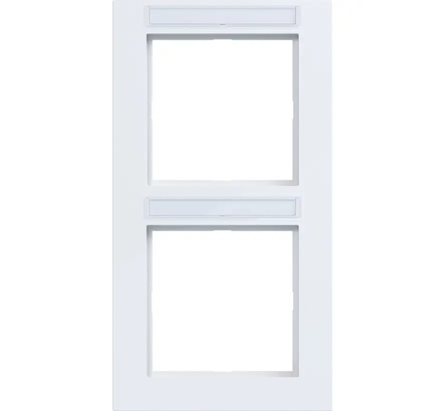 afdekraam 2-voudig verticaal met tekstveld A1 lichtwit glans (WAD6203WG)