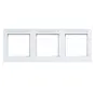 afdekraam 3-voudig horizontaal met tekstveld A1 lichtwit glans (WAD6302WG)