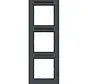 afdekraam 3-voudig verticaal met tekstveld A1 antraciet mat (WAD6303AT)