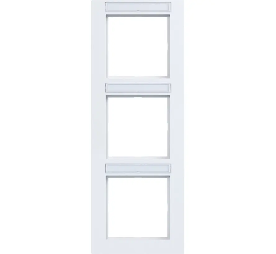 afdekraam 3-voudig verticaal met tekstveld A1 lichtwit glans (WAD6303WG)