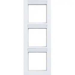 Hager Berker afdekraam 3-voudig verticaal met tekstveld A1 lichtwit mat (WAD6303WM)