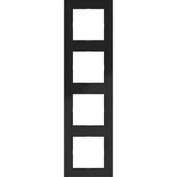 Hager Berker afdekraam 4-voudig A1 nachtzwart glans (WAD6400BG)