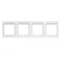 afdekraam 4-voudig horizontaal met tekstveld A1 lichtwit glans (WAD6402WG)
