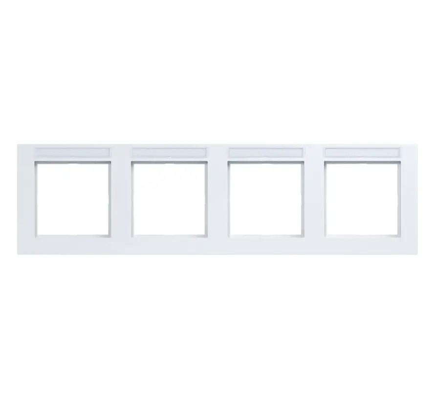 afdekraam 4-voudig horizontaal met tekstveld A1 lichtwit glans (WAD6402WG)