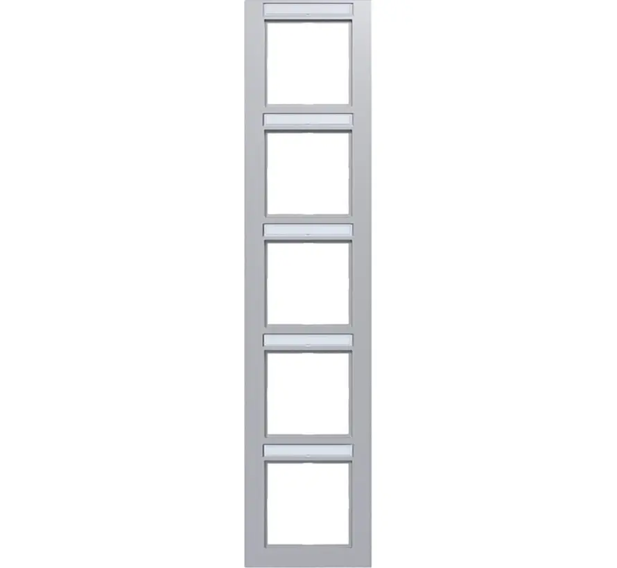 afdekraam 5-voudig verticaal met tekstveld A1 titaan mat (WAD6503TA)