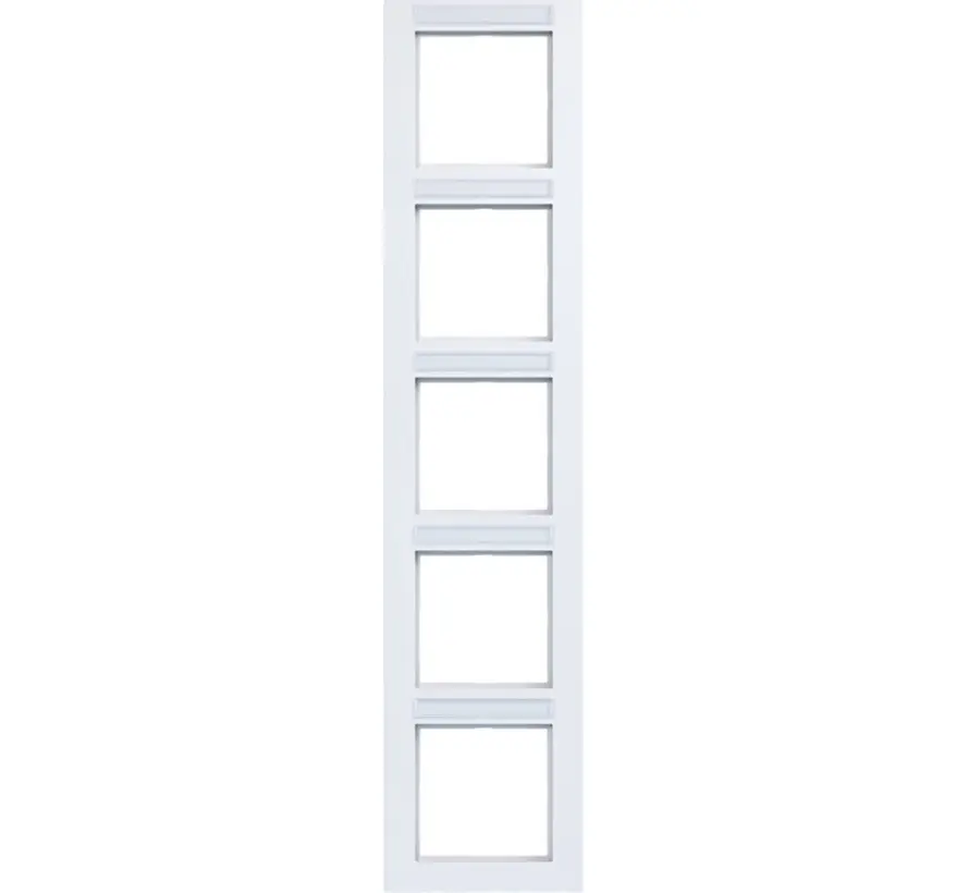 afdekraam 5-voudig verticaal met tekstveld A1 lichtwit mat (WAD6503WM)