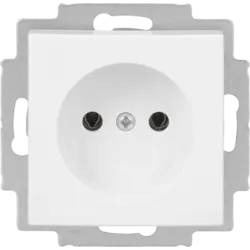 Busch-Jaeger wandcontactdoos zonder randaarde Balance SI wit glans (2300 UC-914-500)