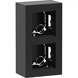 Hager Berker opbouwbak 2-voudig A8 nachtzwart glans (WAD8210BG)