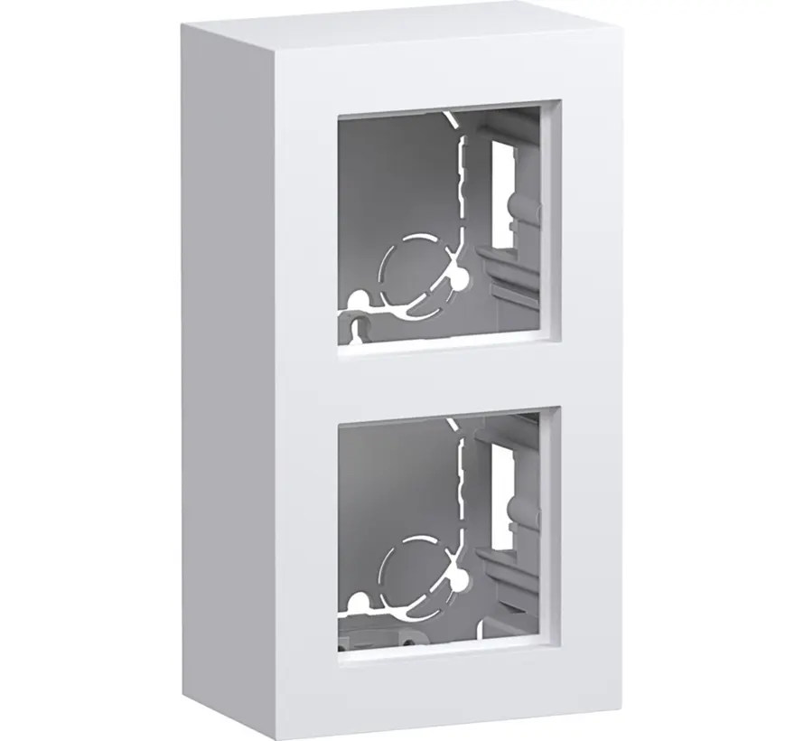 opbouwbak 2-voudig A8 lichtwit glans (WAD8210WG)