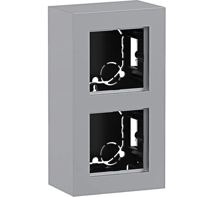 opbouwbak 2-voudig A8 titaan mat (WAD8210TA)