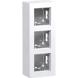 Hager Berker opbouwbak 3-voudig A8 lichtwit glans (WAD8310WG)