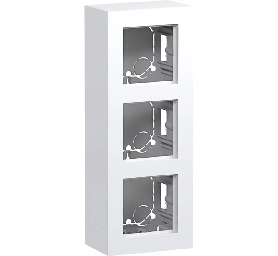 opbouwbak 3-voudig A8 lichtwit glans (WAD8310WG)