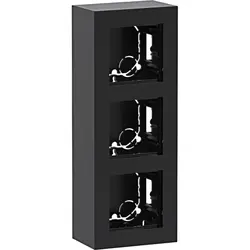 Hager Berker opbouwbak 3-voudig A8 nachtzwart glans (WAD8310BG)