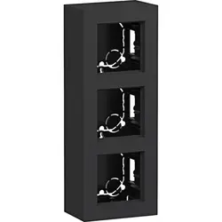 Hager Berker opbouwbak 3-voudig A8 nachtzwart mat (WAD8310BM)