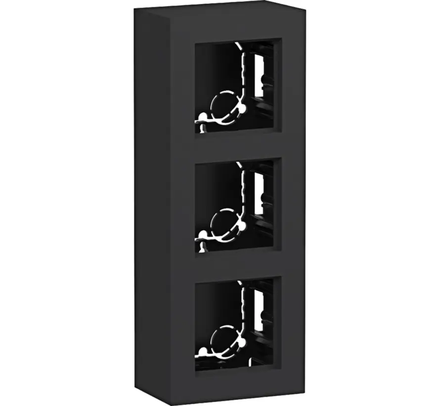 opbouwbak 3-voudig A8 nachtzwart mat (WAD8310BM)