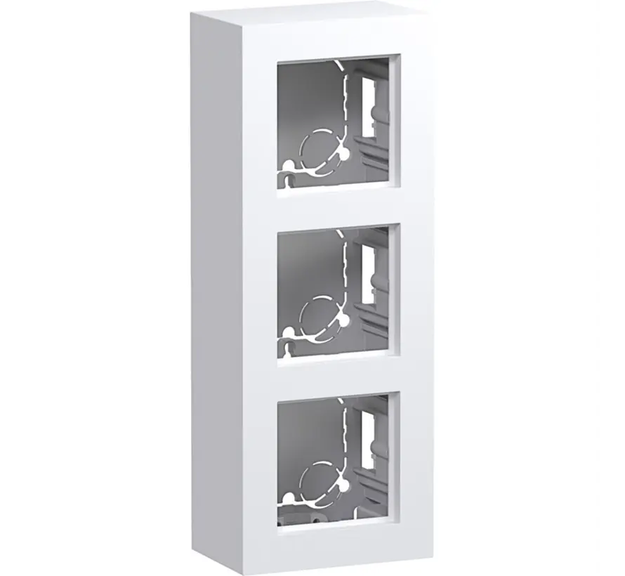 opbouwbak 3-voudig A8 lichtwit mat (WAD8310WM)