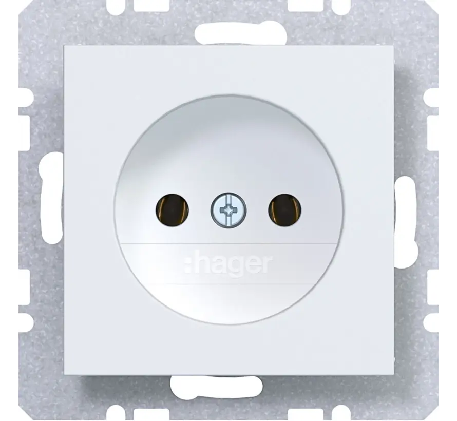 wandcontactdoos zonder randaarde A1/A8/C1/C8 lichtwit mat (WAS5100WM)