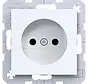 wandcontactdoos zonder randaarde Safety Plus A1/A8/C1/C8 lichtwit glans (WAS5200WG)