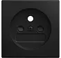 centraalplaat voor wandcontactdoos met penaarde Balance SI zwart mat (2399 UCB-915-500)