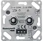 LED-dimmer serie draai/drukknop duo 2x 6-150W (432-2 HAN LED O.A.)