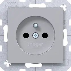 Hager Berker wandcontactdoos penaarde Safety Plus A1/A8/C1/C8 titaan (WAS1600TA)