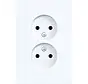 wandcontactdoos 2-voudig zonder randaarde Safety Plus voor enkele inbouwdoos A1 lichtwit glans (WAS5470WG)