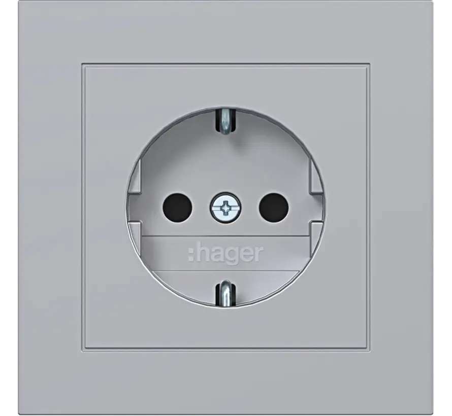 wandcontactdoos randaarde Safety Plus voor afzonderlijke montage A1 titaan (WAS1220TA)