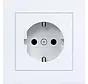 wandcontactdoos randaarde Safety Plus voor afzonderlijke montage A1 lichtwit glans (WAS1220WG)