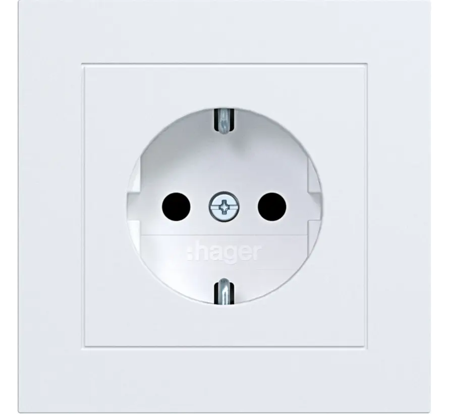 wandcontactdoos randaarde Safety Plus voor afzonderlijke montage A1 lichtwit mat (WAS1220WM)