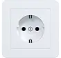 wandcontactdoos randaarde Safety Plus voor afzonderlijke montage C1 lichtwit mat (WAS1221WM)